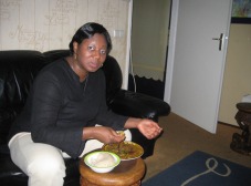 EGift Onyemma, my mother eating